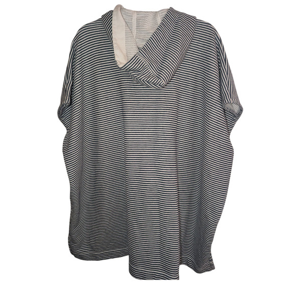 J. Crew Striped Hooded Swim Coverup - Navy and White - Picture 3 of 5